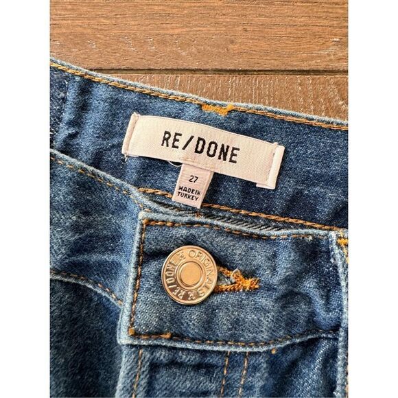 NWT RE/DONE 90s High Rise Loose in Destroyed Broken Blue Size 27 - Picture 4 of 10
